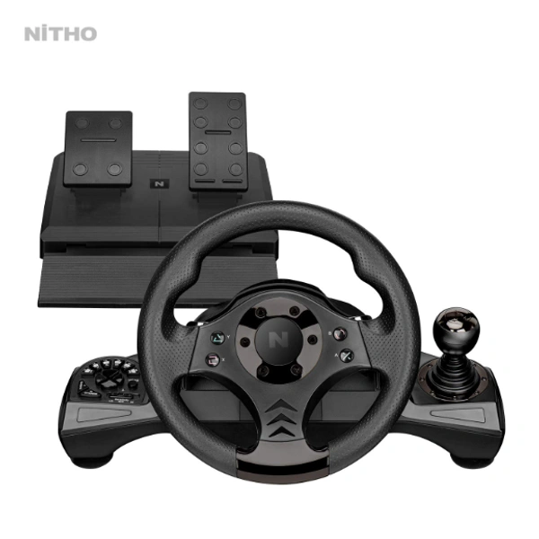 NITHO Nitho Drive Pro V16 Racing Wheel & Pedal Set MLT-DP16-K, Compatible with PC/PS3/PS4/Xbox1/Switch